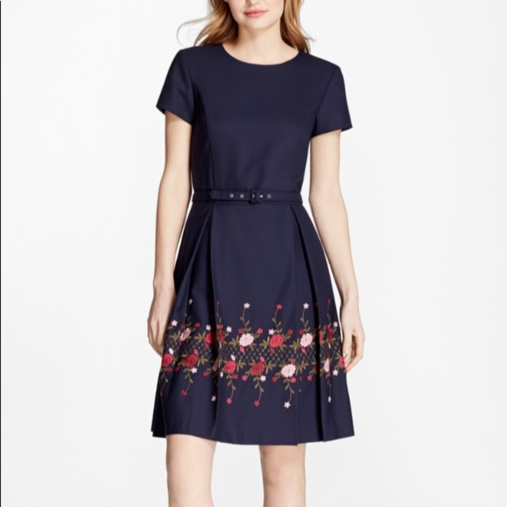 Brooks brothers Navy Wool dress.Brand New with tag